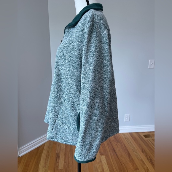 Stan Herman Women's XL zip up jacket heather green layer outdoor camping pockets - Picture 3 of 12